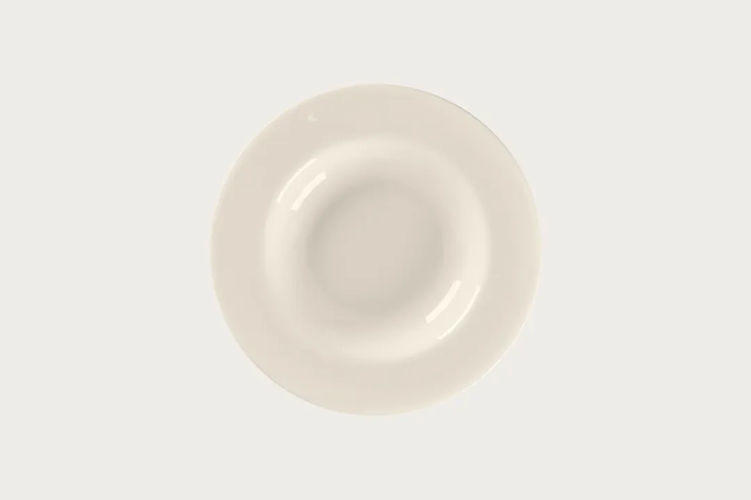RAK Porcelain BCBVDP23 - Bravura Deep Round Plate, 9" Diameter, Bone China, Deep Rim - 12/Case