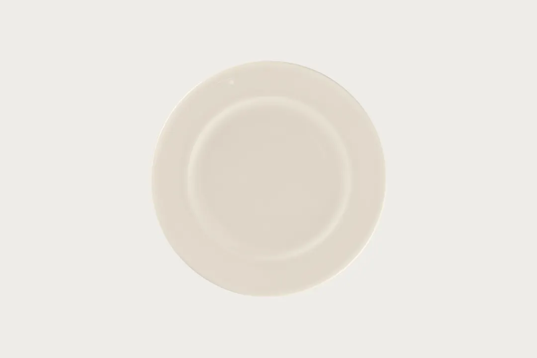 RAK Porcelain BCBVFP23 Bravura Flat Round Plate, 9" Diameter, Bone China, Flat Edge - 12/Case