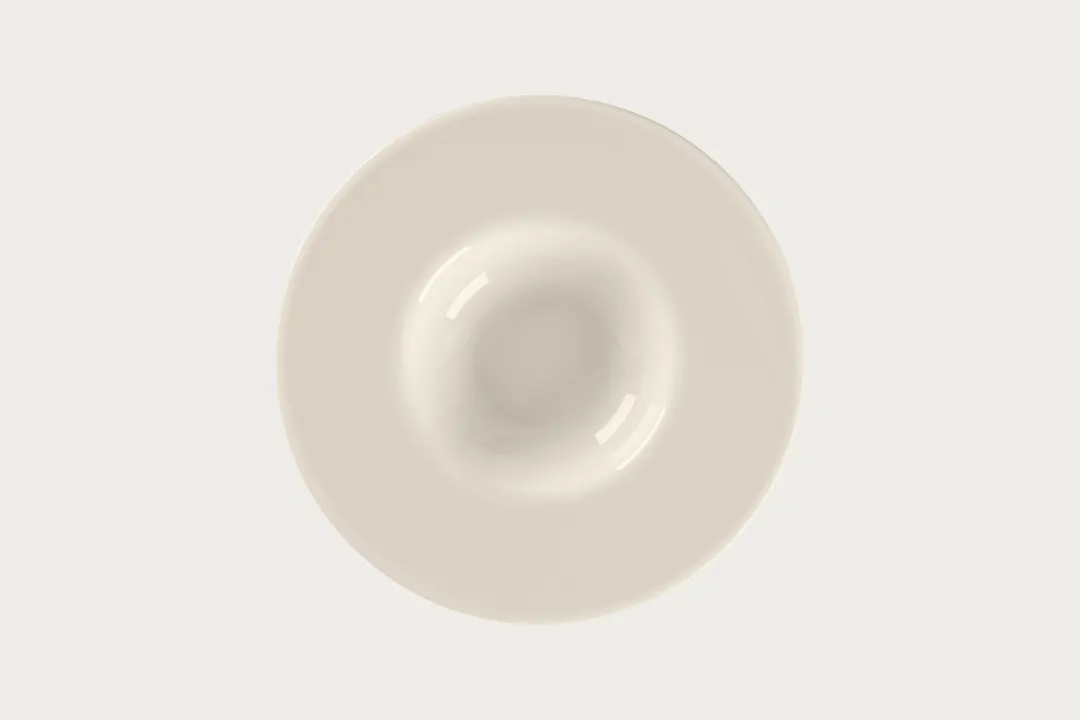 RAK Porcelain BCBVGD25 - Deep Round Plate, 9.84" Diameter, Bone China, Deep Rim - 12/Case