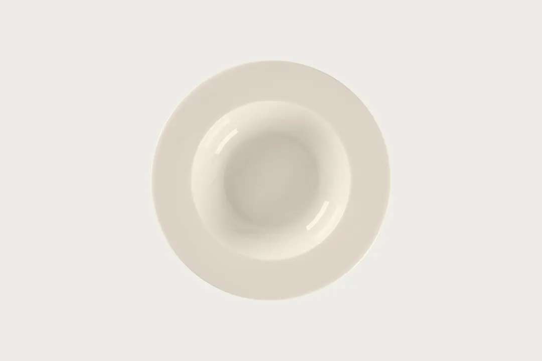 RAK Porcelain BCFRDP23 - Fedra Deep Round Plate, 9" Bone China, Deep Rim - 12/Case