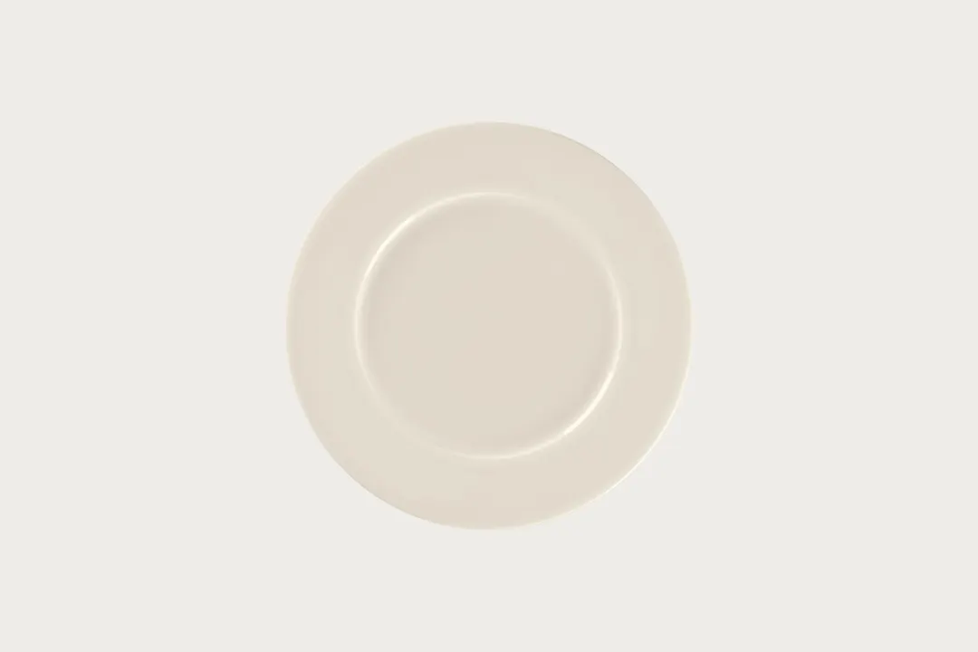 RAK Porcelain BCFRFP22 Fedra Flat Round Plate, 8.66" Bone China, Flat Edge - 12/Case