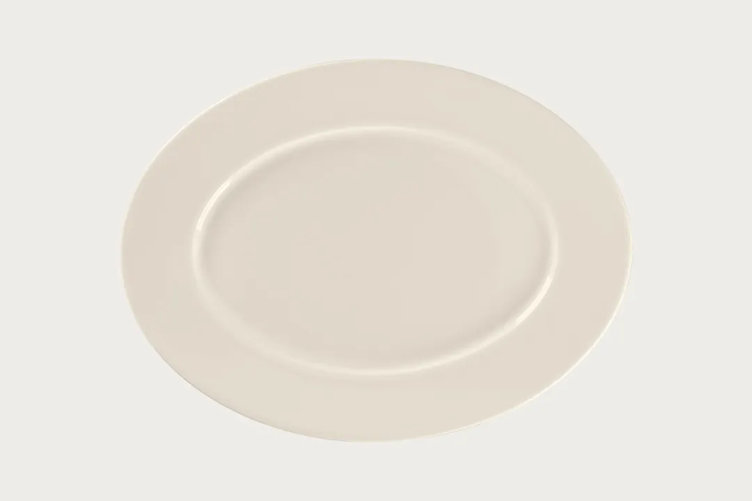RAK Porcelain BCFROP36 - Fedra Oval Platter 14" Bone China, 14" Oval Shape, Sold per Case - 6/Case