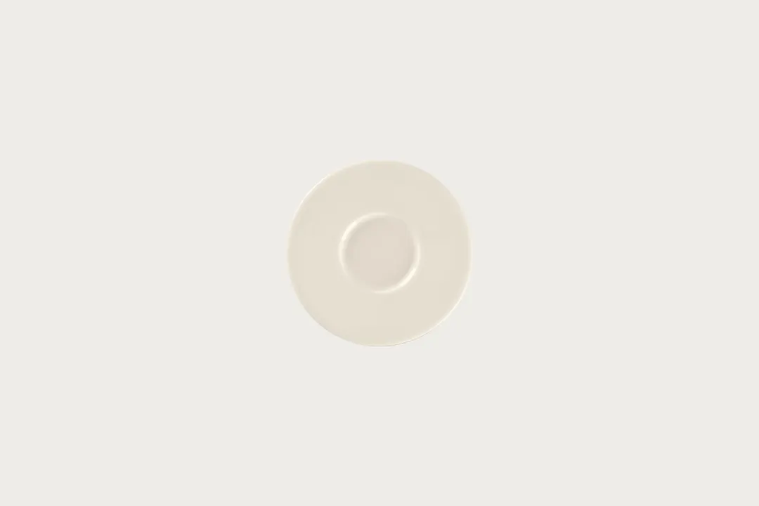 RAK Porcelain BCFRSA13 - Round Bone China Saucer, 5.12" Diameter, Premium White Finish, 12/Case