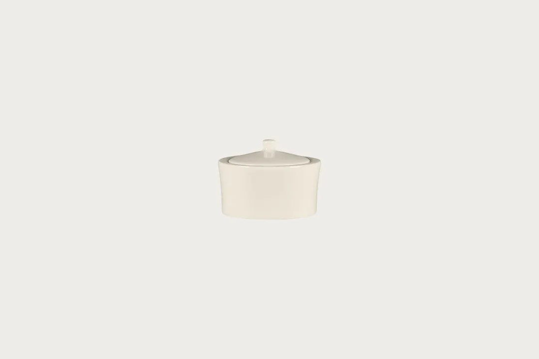 RAK Porcelain BCFRSU22 - Fedra Sugar Bowl with Lid, 7.44 oz Bone China, 7 oz Capacity - 6/Case