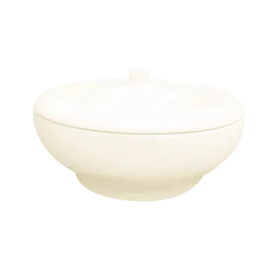 RAK Porcelain BUCD21 - 49oz 8" x 5.5" White Soup Tureen with Lid, Microwave Safe - Case
