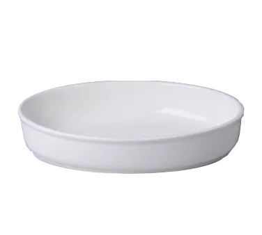 RAK Porcelain BUOD25 - Oval Bowl, 10" x 7" x 2", Porcelain, Dishwasher & Microwave Safe - 6/Case