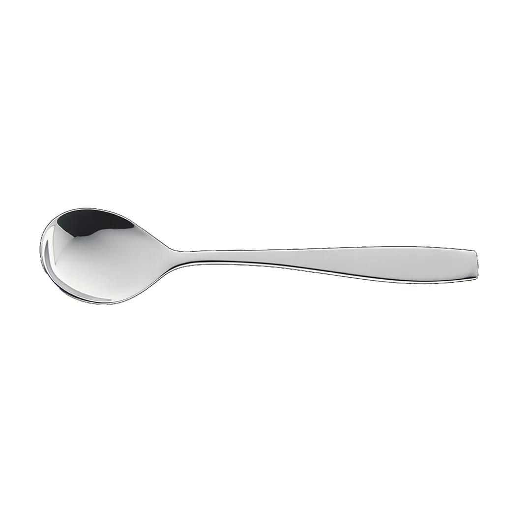 RAK Porcelain CBABOS Soup Bouillon Spoon, 7" Length, 18/10 Stainless Steel, Banquet Style - 12/Case
