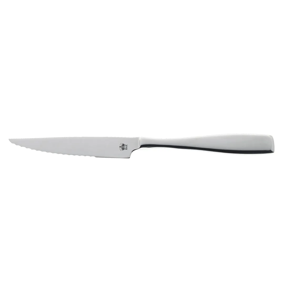 RAK Porcelain CBASTKMB - 9"3/5 Steak Knife, Stainless Steel Handle, 18/10 Blade, 8‑9" Length