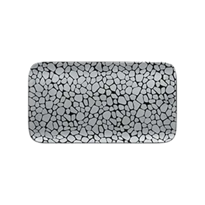 RAK Porcelain CBAURP38 - Plate 14.95" L x 8.25" W Silver Porcelain, Fridge/Oven Safe - 6/Case