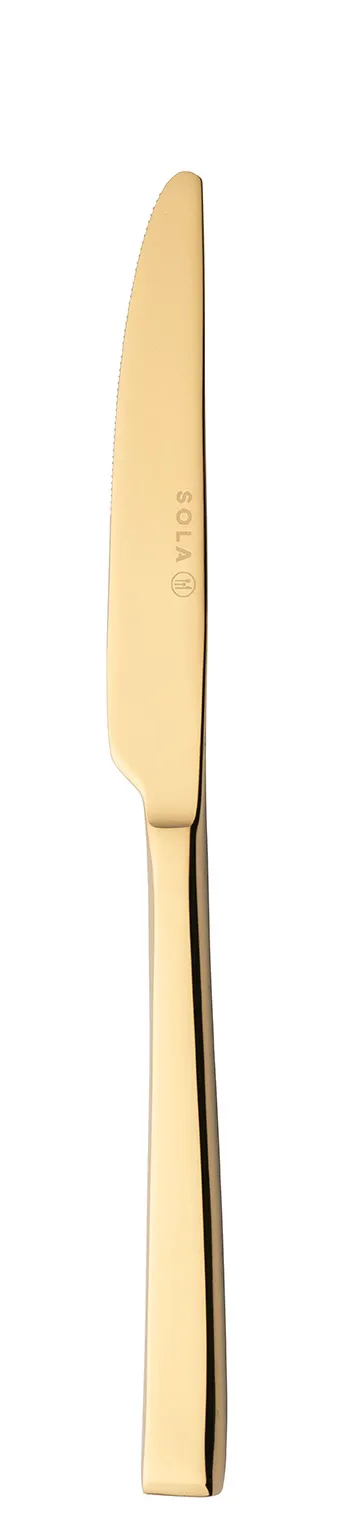 RAK Porcelain CDUDEKG Dessert Knife, 8.7" Stainless Steel, PVD Gold Durban Gold Finish - 12/Case