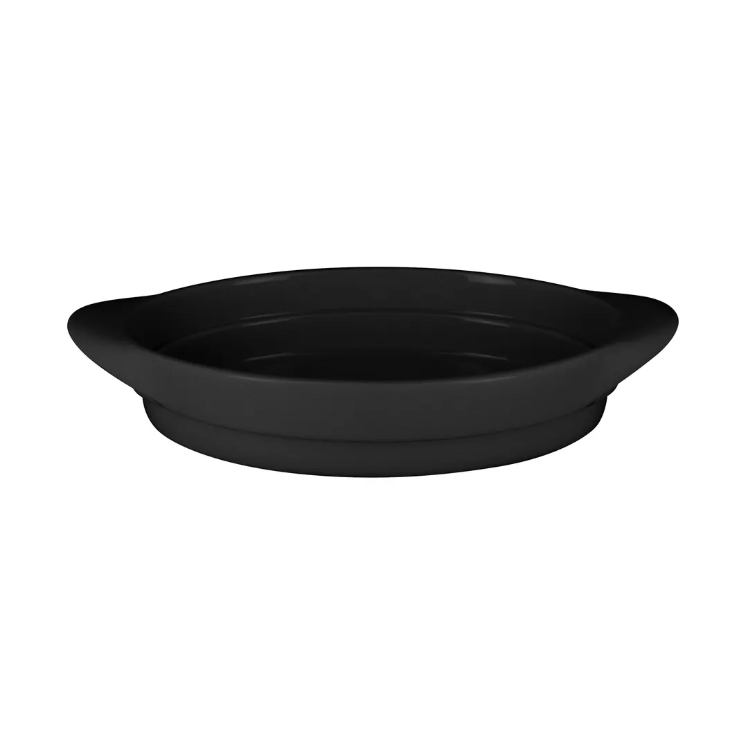 RAK Porcelain CFOD37BKBD - Oval Baking Dish 12" x 8" Black Porcelain, Oven Safe - 3/Case
