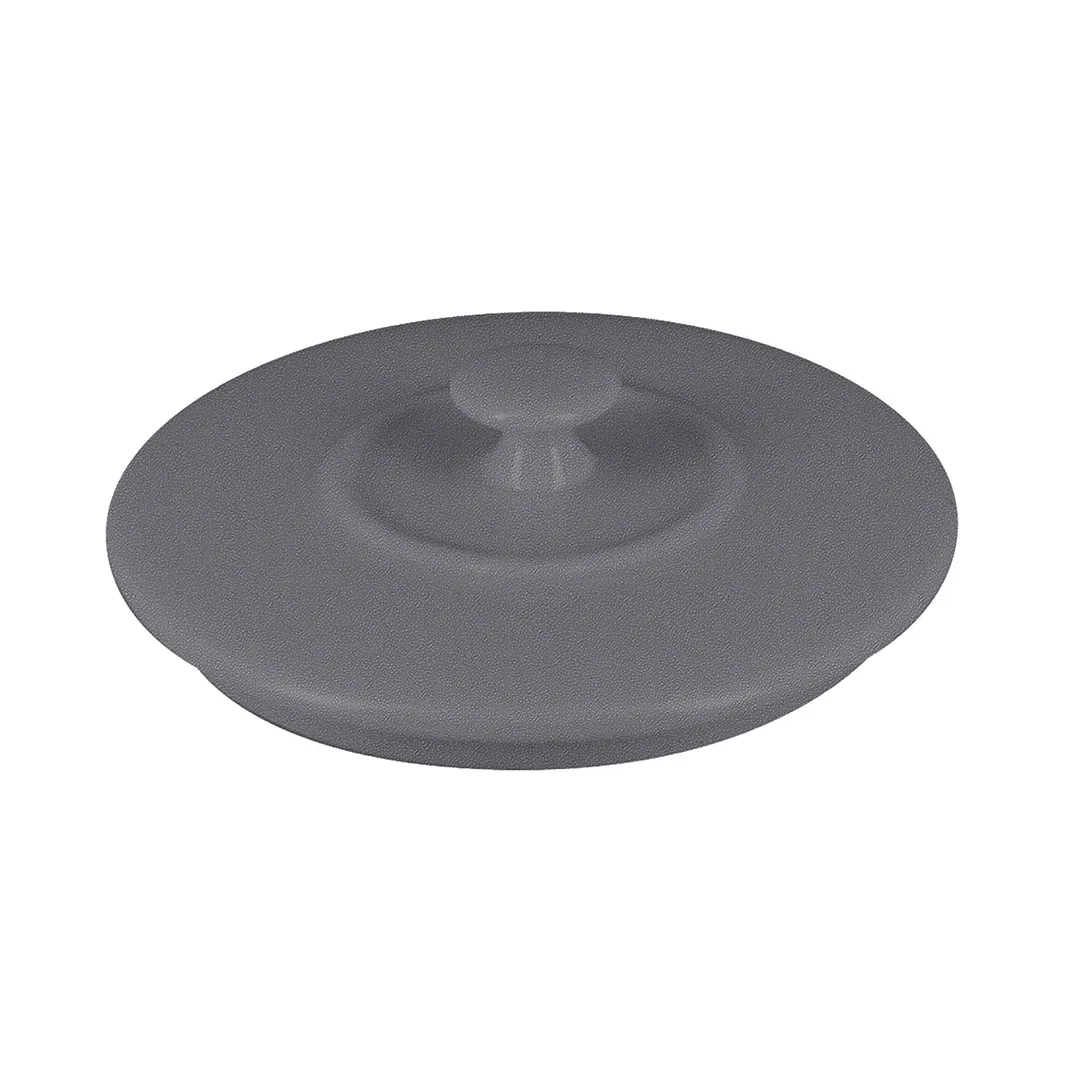 RAK Porcelain CFRD09GYLD Fusion Round Lid, Porcelain, Stone Gray, Oven Microwave Safe - 12/Case