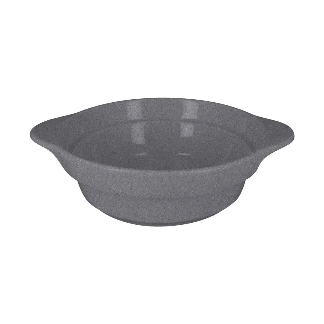 RAK Porcelain CFRD10GYBD - 4" Gray Porcelain Eared Bowl, 7-1/3 oz (0.22 qt) Dishwasher Safe - 12/Case