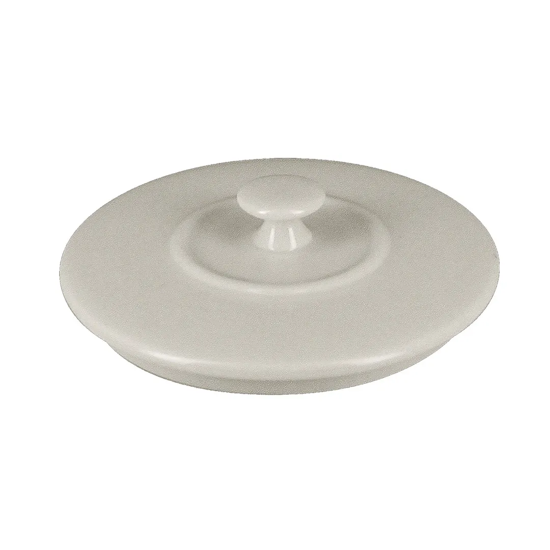 RAK Porcelain CFRD10WHLD - Round Porcelain Lid, Sand White, Oven/Microwave/Freezer Safe - 12/Case
