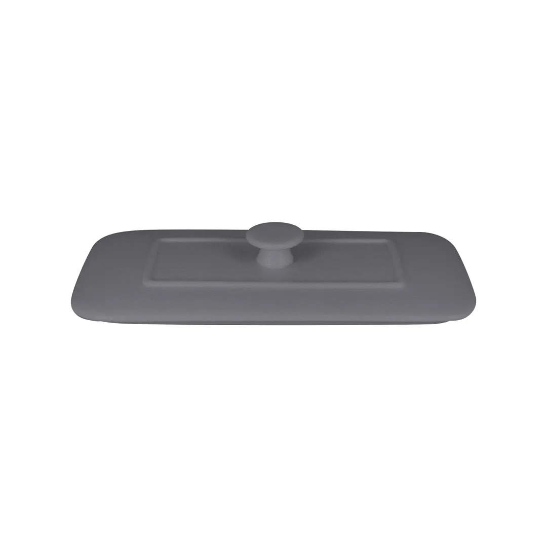 RAK Porcelain CFRT20GYLD - Rectangular Tureen Lid, Porcelain, Gray, Oven Microwave Safe, 3/Case