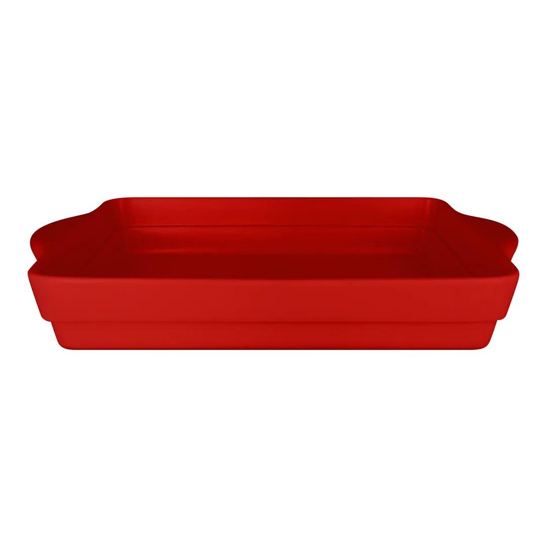 RAK Porcelain CFRT32BRBD - Tureen Baking Dish, 13.5" x 8.7" Red Porcelain Microwave Safe - 3/Case