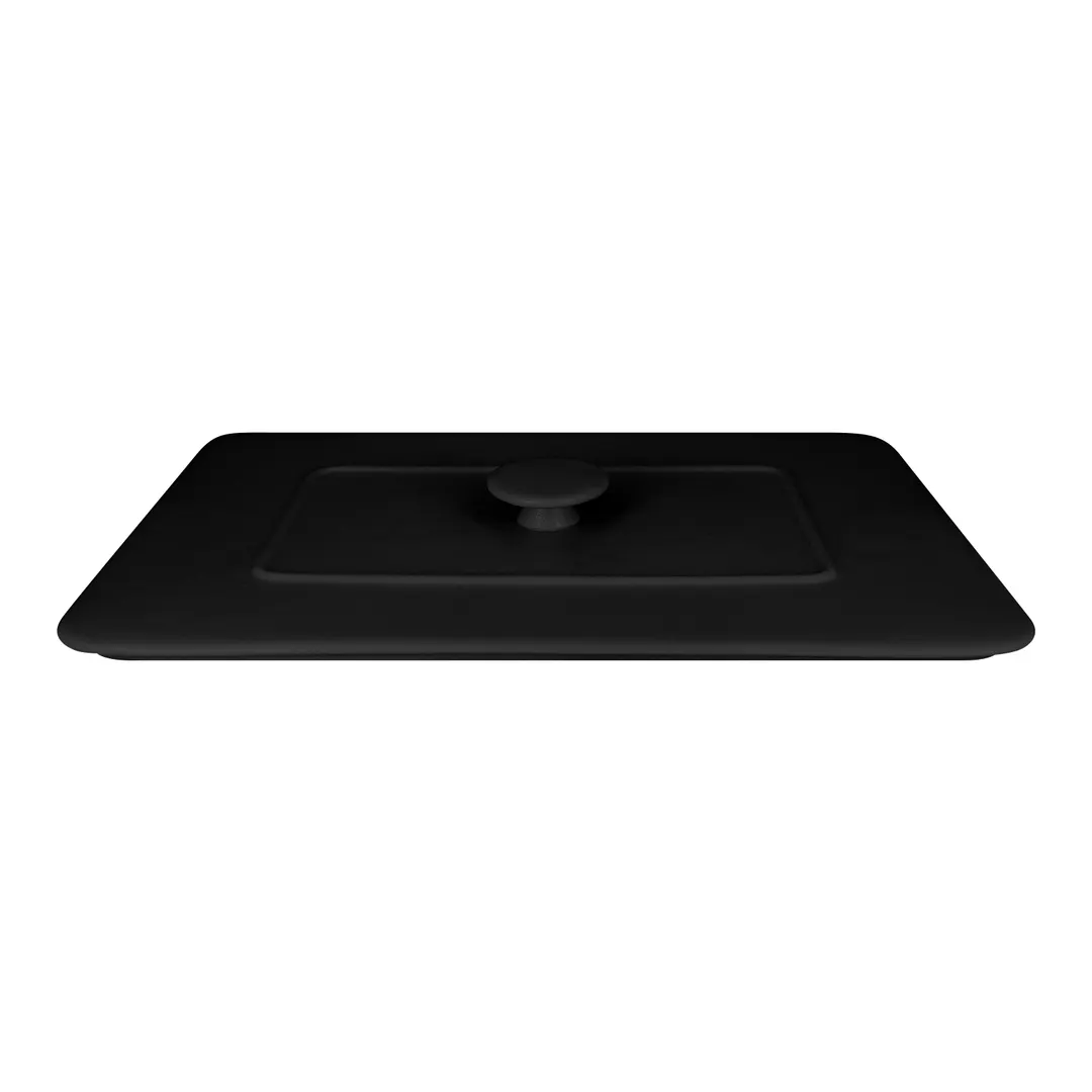 RAK Porcelain CFRT39BKLD - Rectangular Tureen Lid, Volcano Black Porcelain, Oven Safe - 3/Case