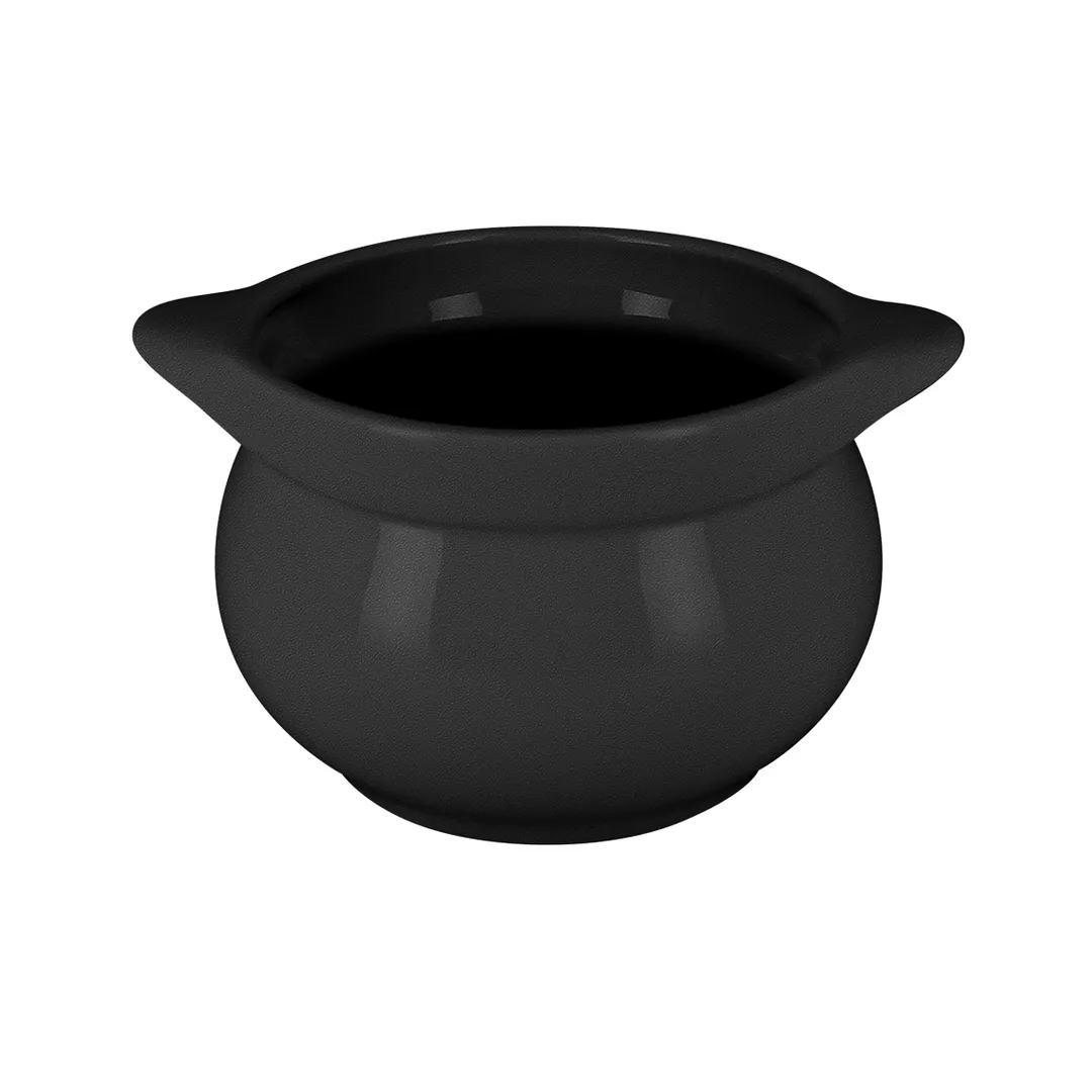 RAK Porcelain CFST10BKBD - Volcano Black 15.2 oz Soup Tureen, 4"1/6" Dia, 9-16 oz, No Lid - 1/Case