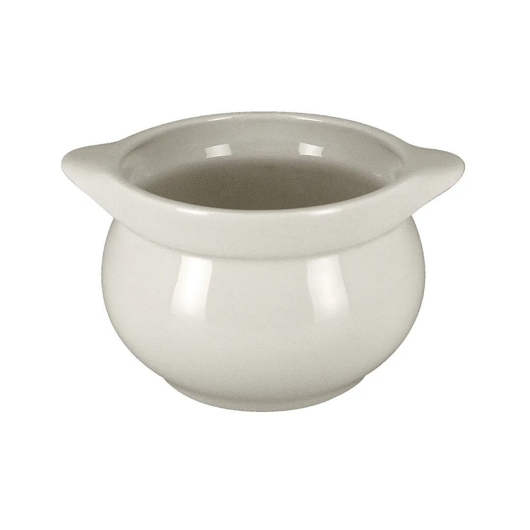 RAK Porcelain CFST10WHBD - 15.2 oz (4¼") Eared Soup Tureen, White Porcelain, Dishwasher Safe - 1/Case