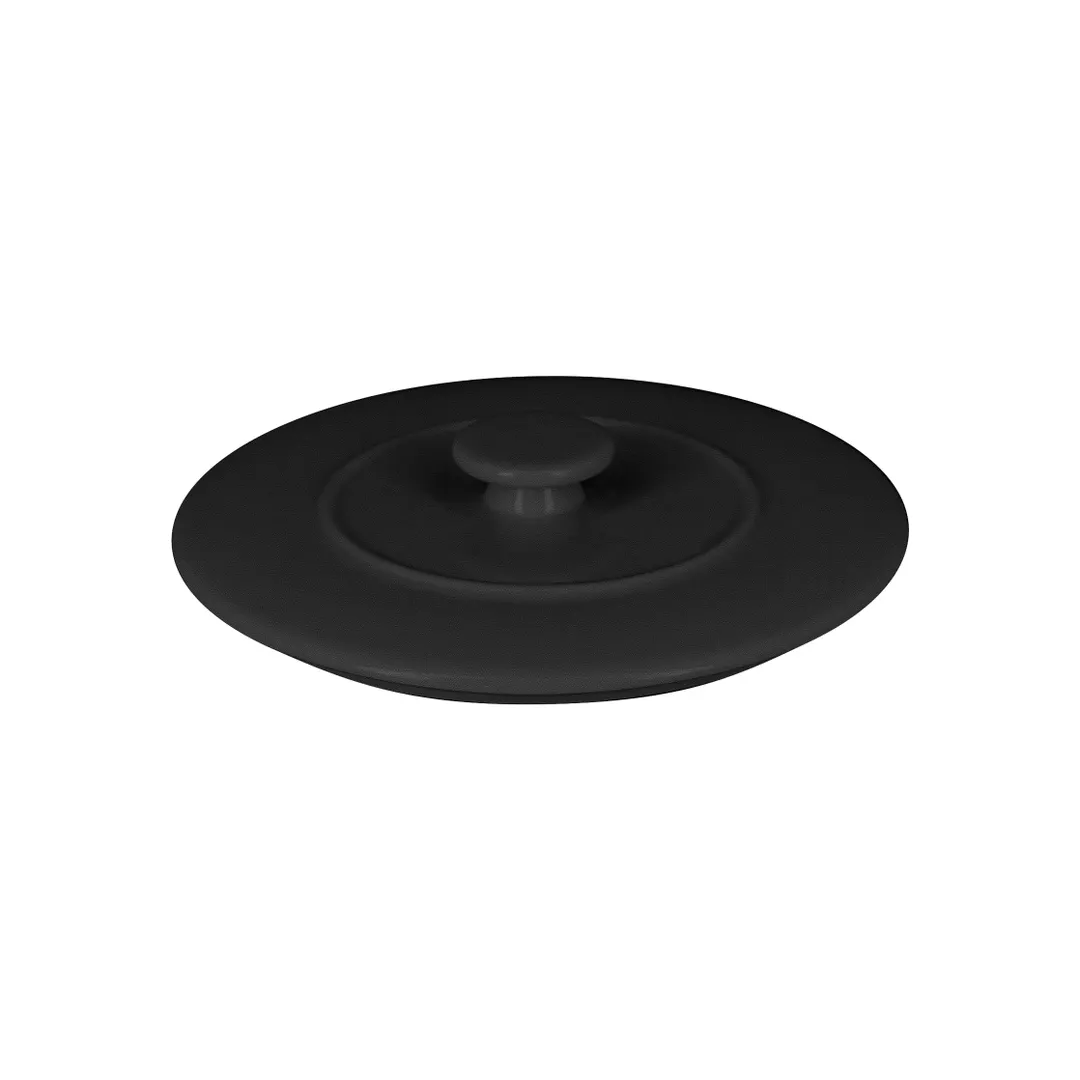 RAK Porcelain CFST15BKLD Soup Tureen Cover, Black Porcelain, Round, Oven/Fridge/Freezer Safe - 1/Case