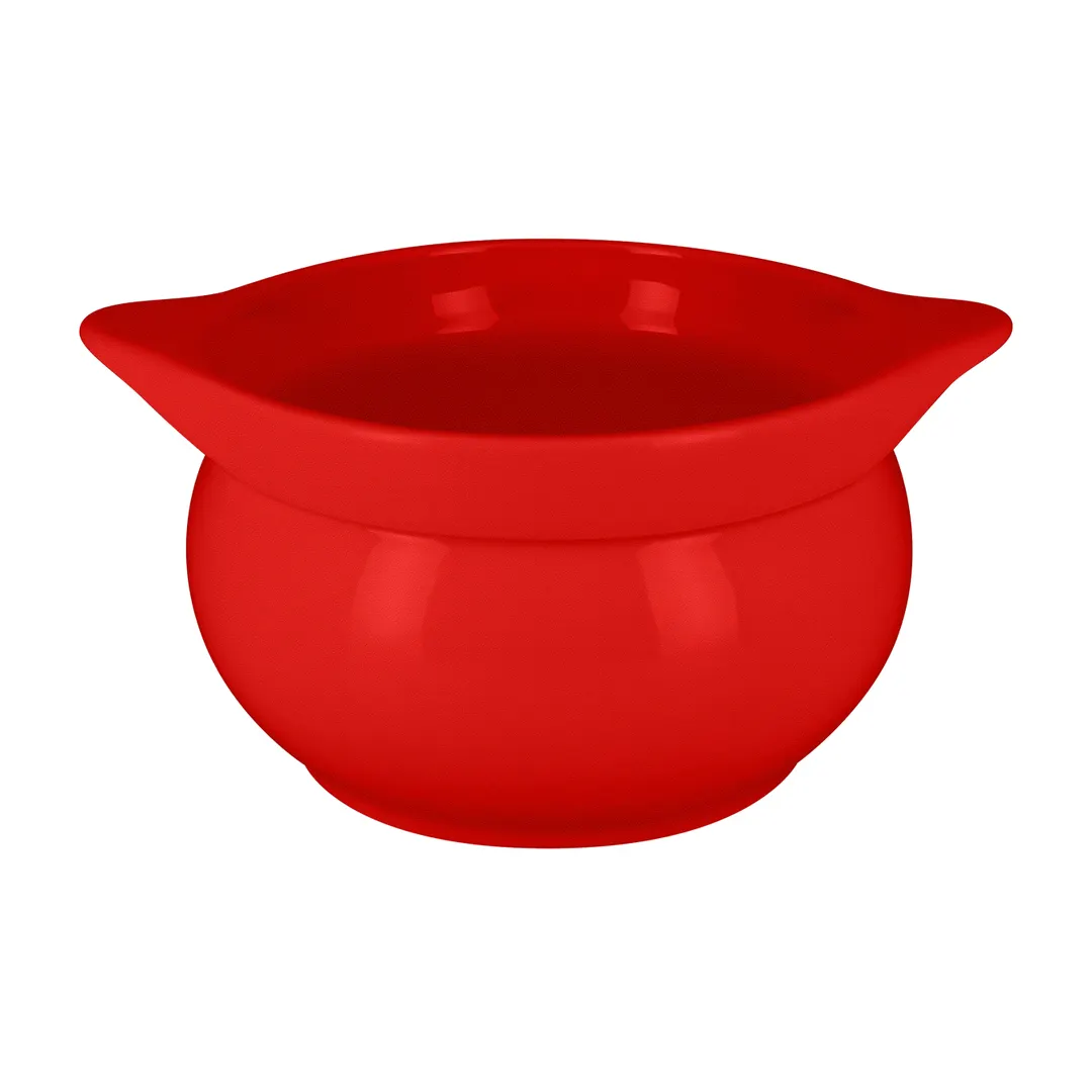 RAK Porcelain CFST15BRBD - 39oz Ember Red 6" Soup Tureen, Porcelain, Oven/Microwave Safe - 1/Case