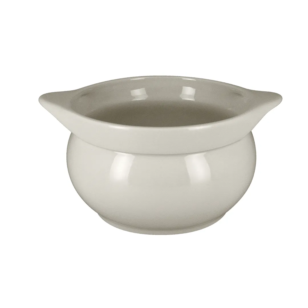 RAK Porcelain CFST15WHBD - 39oz (3.9qt) 6" Round Eared Soup Tureen, White Porcelain, Oven Safe - Case
