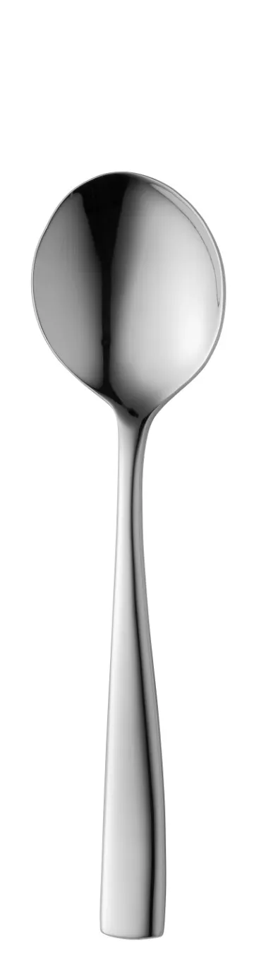 RAK Porcelain CHASBOS - Halo Satin English Soup Spoon, 6.8" Length, 18/10 Stainless Steel - 12/Case