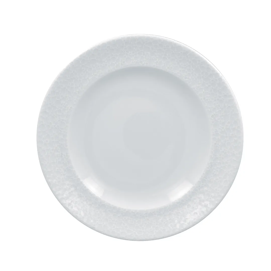 RAK Porcelain CHPCLFP21 Plate, 8¼" Flat Edge, White Porcelain, Oven Microwave Safe - 24/Case