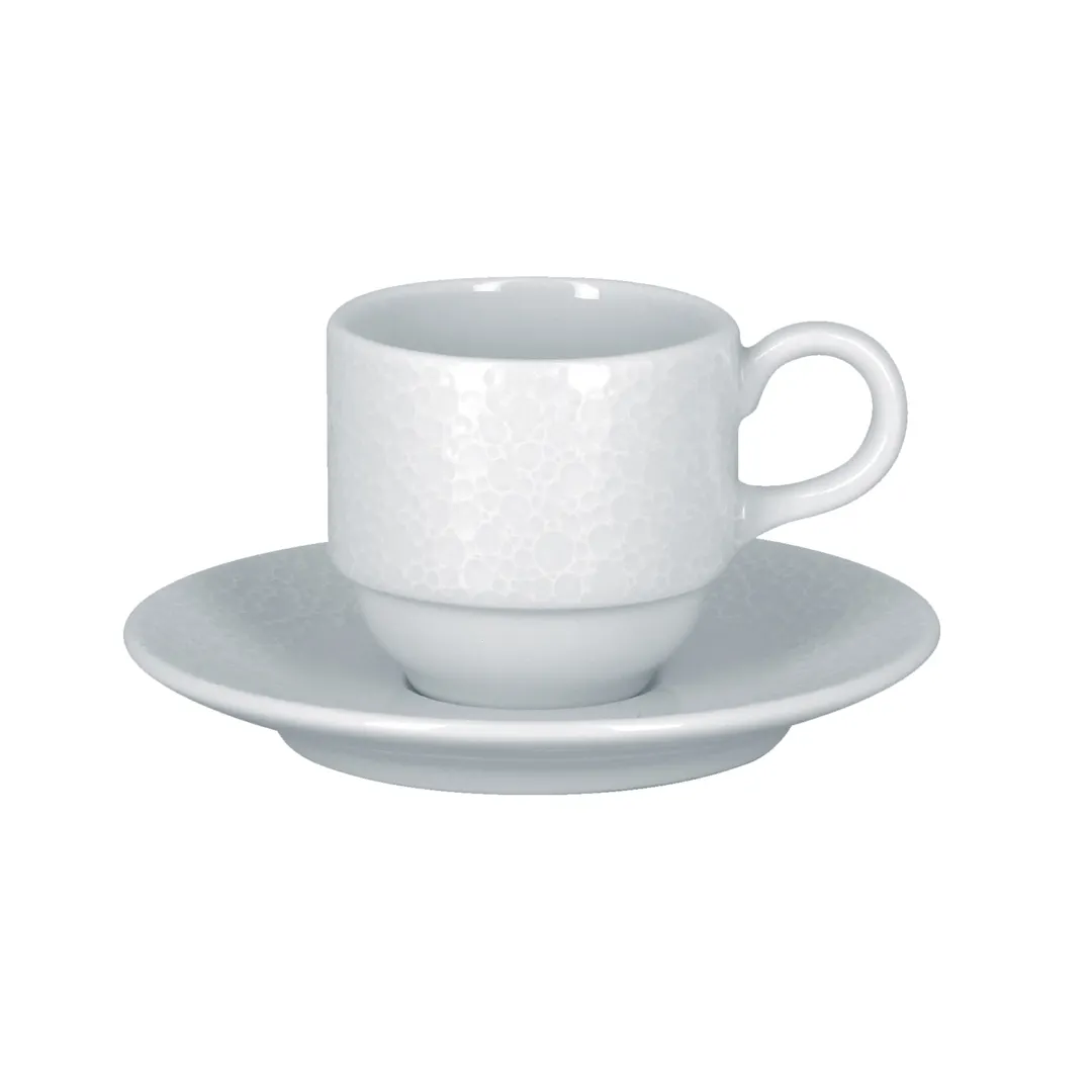 RAK Porcelain CHPCLSC09 Charm Cup, 3-1/16" Ø x 2-3/8" H, 3 oz Porcelain, Stackable, Safe - 12/Case
