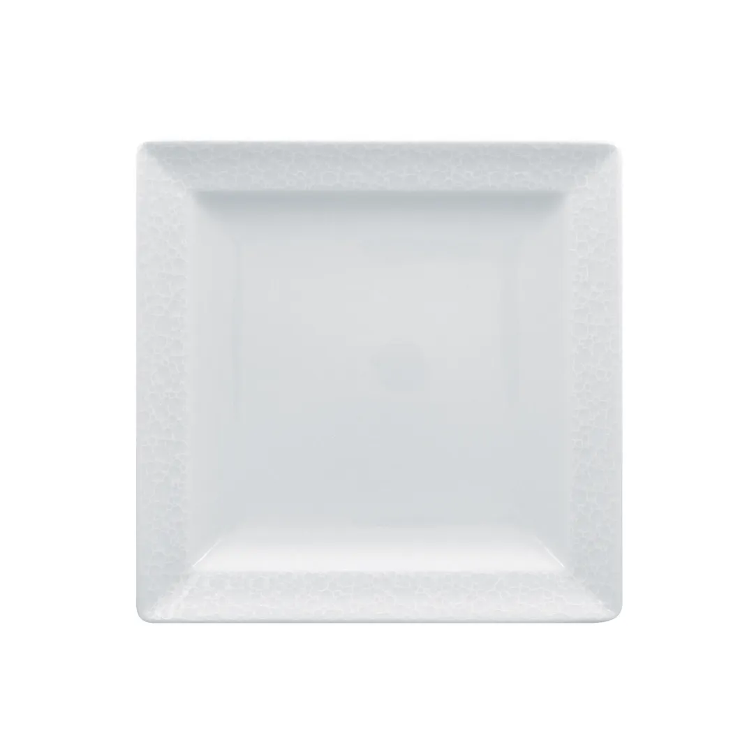 RAK Porcelain CHPCLSP17 Square Plate, 6.7" (6-7/10") White Porcelain, Flat Edge - 12/Case