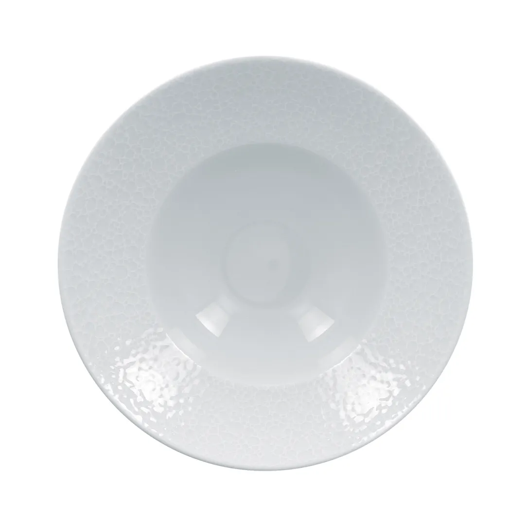 RAK Porcelain CHPCLXD23 - 9" Round Deep Charm Plate, 10 oz White Porcelain, Oven/Microwave - 6/Case