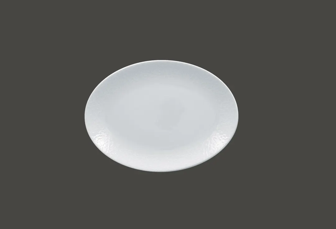 RAK Porcelain CHPONOP32 Oval Platter, 12.60" x 9.05" Porcelain, Oven Microwave Safe - 6/Case