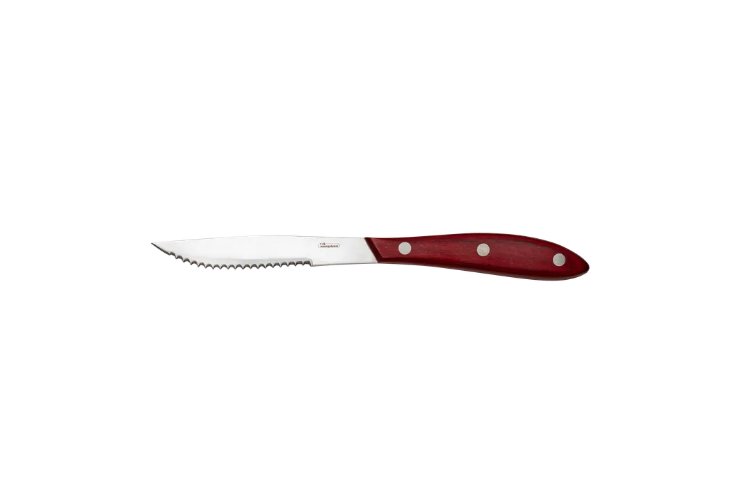 RAK Porcelain CHSTKPKWS - 8" Steak Knife, 18/10 Stainless Steel Paka Wood Handle, Finish - 1/Case