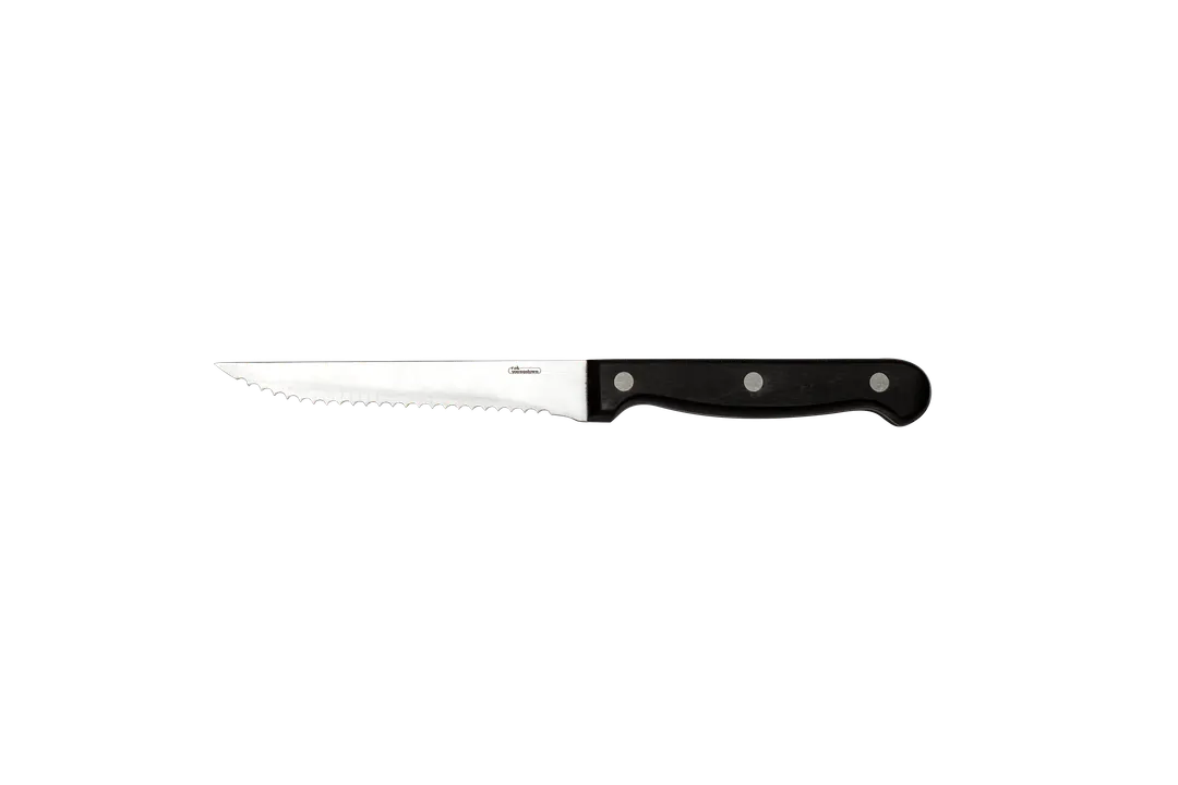 RAK Porcelain CHSTKPOMP - Steak Knife, 8.75" Blade, 18/10 Steel, Black POM Handle - 1/Case