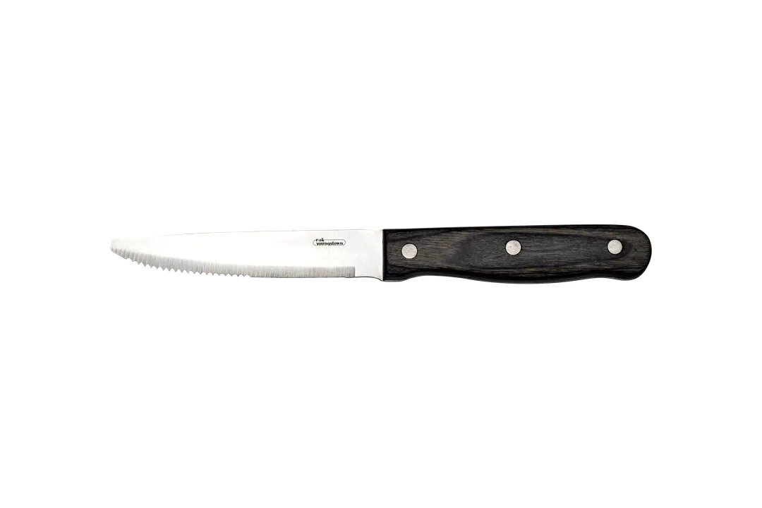 RAK Porcelain CHSTKWSGY - Steak Knife, 9.5" 18/10 Stainless Steel, Grey Satin Wood Handle - 1/Case
