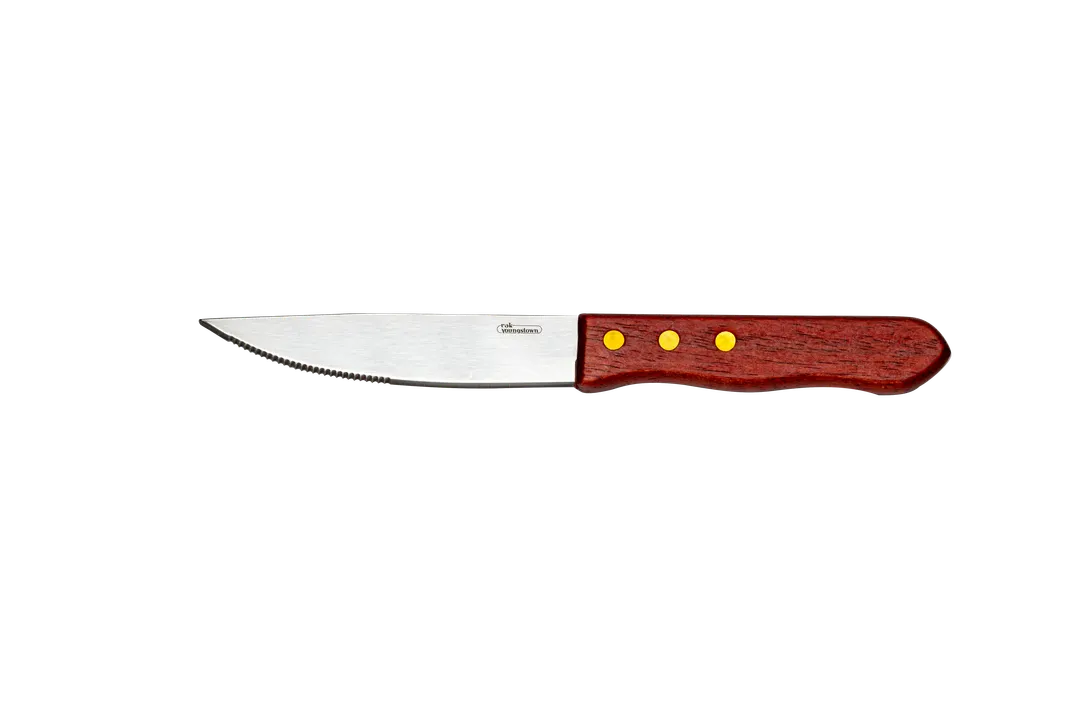 RAK Porcelain CHSTKWSRD - Steak Knife 10" 18/10 Steel, Wood Handle, Red Satin Finish - 1/Case