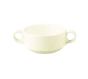 RAK Porcelain CLCS30 Cream Soup Bowl, 4" , 10 oz, Dishwasher & Microwave Safe, 2 Handles - 12/Case