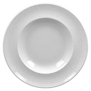 RAK Porcelain CLDP19D182 - 7" Round Deep Lace Porcelain Bowl, 11.85 oz, Oven/MW Safe - 12/Case