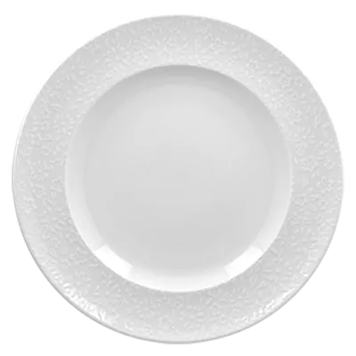 RAK Porcelain CLFP31D183 Blossom Plate, 12.2" Embossed Rim, Oven/Microwave/Dishwasher Safe - 6/Case