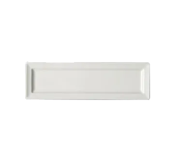 RAK Porcelain CLRP23 Rectangular Plate 9" x 2-3/4" Porcelain Flat Edge Dishwasher Safe - 12/Case