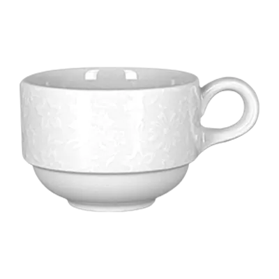 RAK Porcelain CLSC23D184 - Bouquet Cup 7.8 oz (3.3" Dia.), Porcelain, Dishwasher Safe - 12/Case