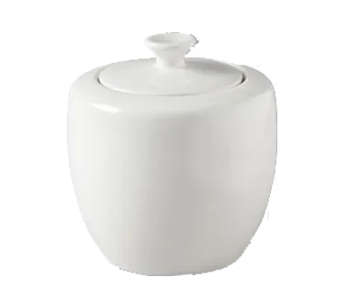 RAK Porcelain CLSU27 Sugar Bowl 9 Oz Porcelain Lid Dishwasher Safe High Chip Resistance - 6/Case