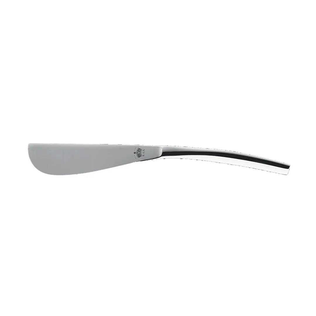RAK Porcelain CMZBUK Butter Spreader, 6-2/3" (6.7") 18/10 Stainless Steel Mazza Finish - 1/Case