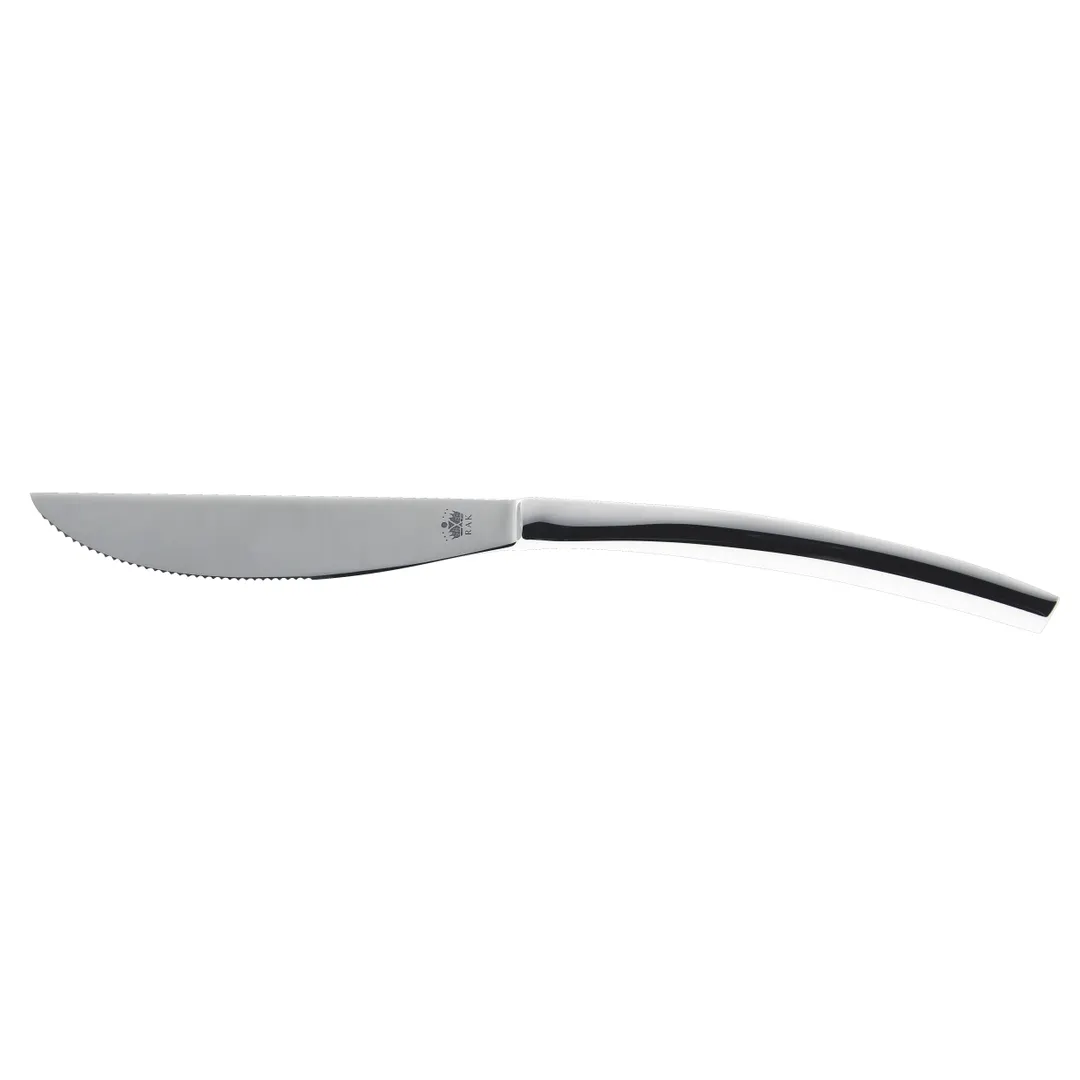 RAK Porcelain CMZSTKMB - 9-2/3" Steak Knife, Stainless Steel Handle, 18/10 Blade, 8"‑9" - 1/Case
