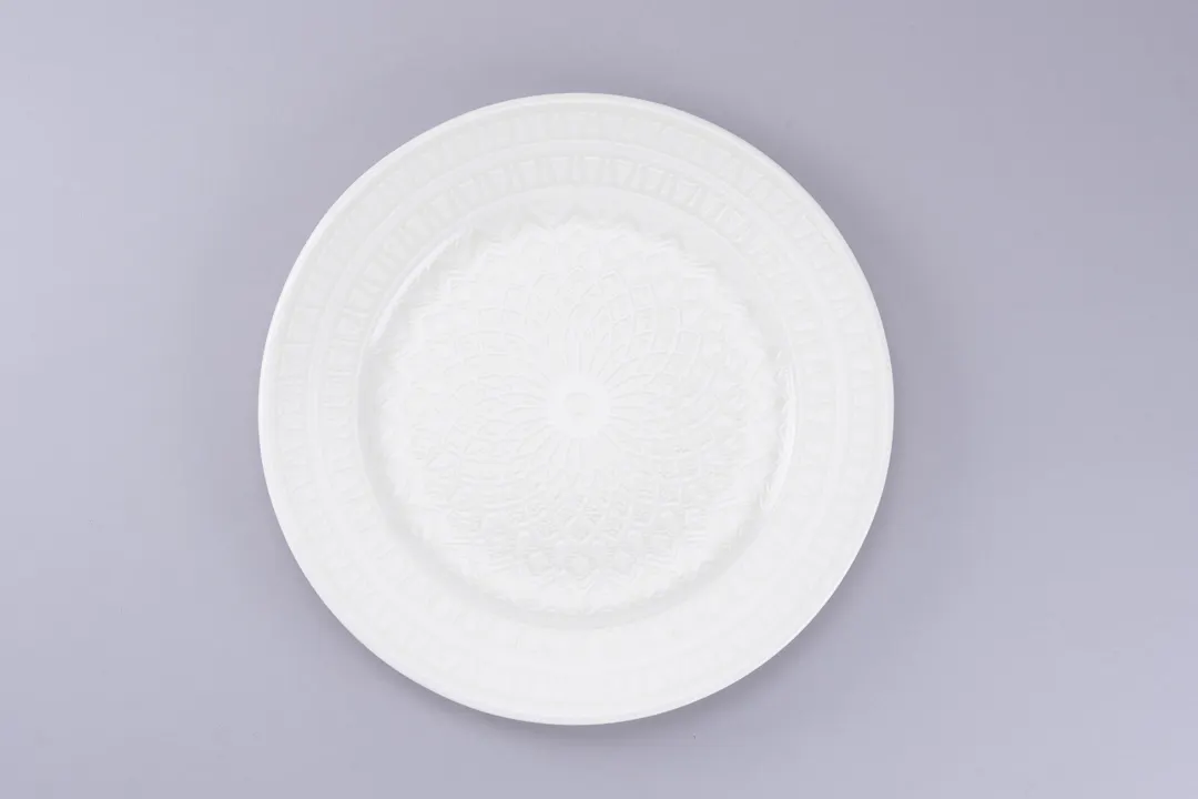 RAK Porcelain DGBAFP27CS - 10.63" Round Flat Rimmed Porcelain Plate, White Celeste - 12/Case