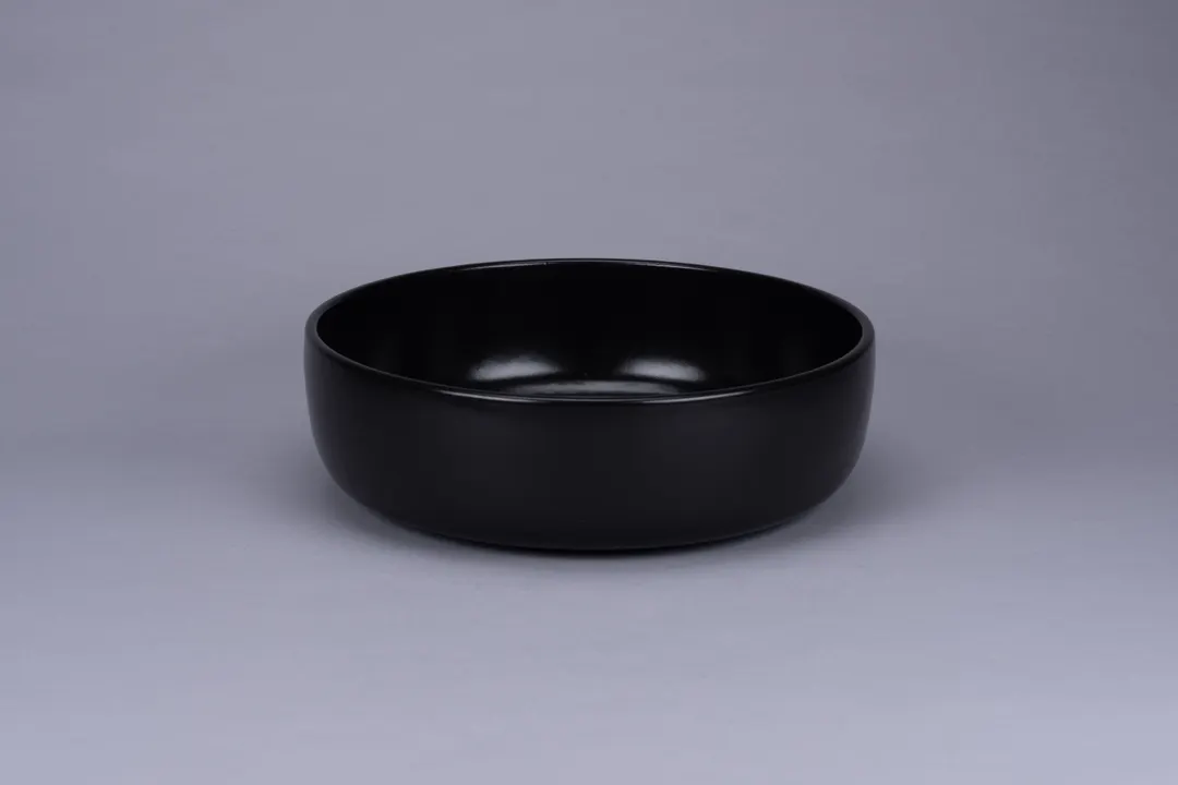 RAK Porcelain DGEABW24C6 - 9.4" Black Ceramic Stoneware Bowl, 77 oz Capacity, Safe - 2/Case