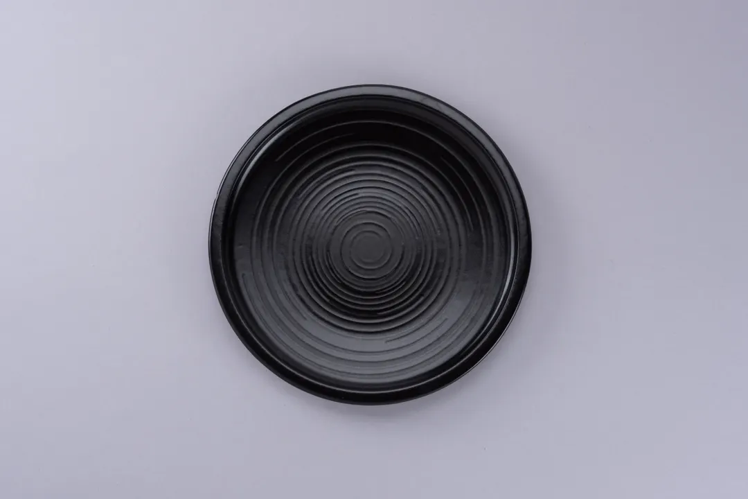 RAK Porcelain DGEACP21C6 8.3" Round Coupe Plate, Black Ceramic Stoneware, Microwave Safe - 12/Case