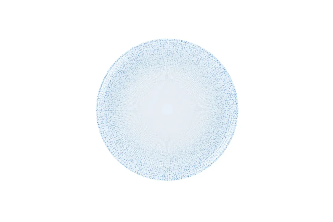 RAK Porcelain DGNNPR24IC - 9.45" Rimless China Plate, Blue & White Design, 9.45" Dia - 12/Case