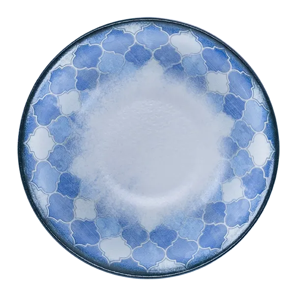 RAK Porcelain DGNNRB16ID Island Rice Bowl, 6.3" Dia x 2.55" H, 19.6 oz, Blue & White China - 12/Case