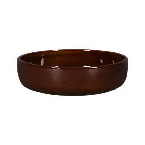 RAK Porcelain EABW16HO - 6" Honey Round Bowl, 23.65 oz, Microwave/Dishwasher Safe - 4/Case